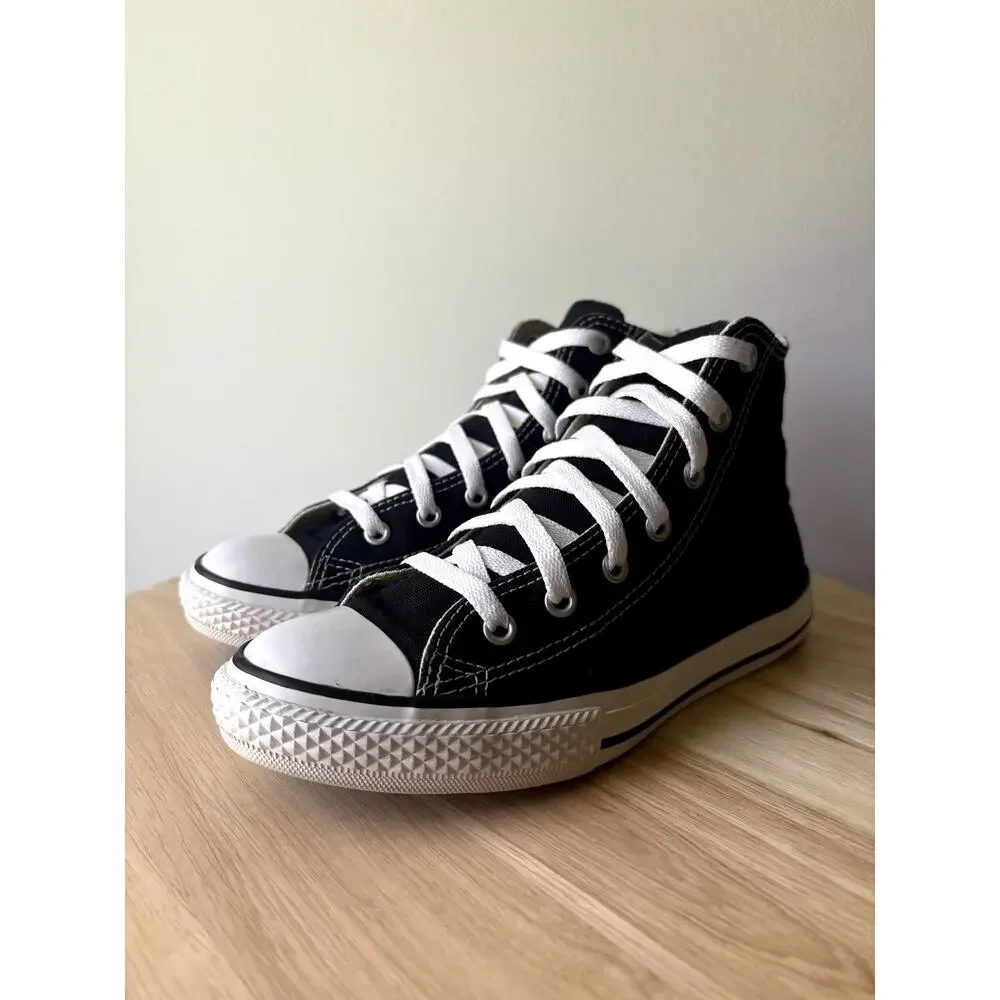 Converse Chuck Taylor All Star High Top Black Canvas Sneakers Youth Size 3 3J231